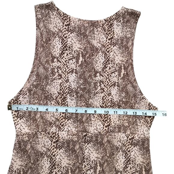 Urban Outfitters Women's Snake Print Sleeveless Front Slit Midi Dress Size M - Picture 8 of 11